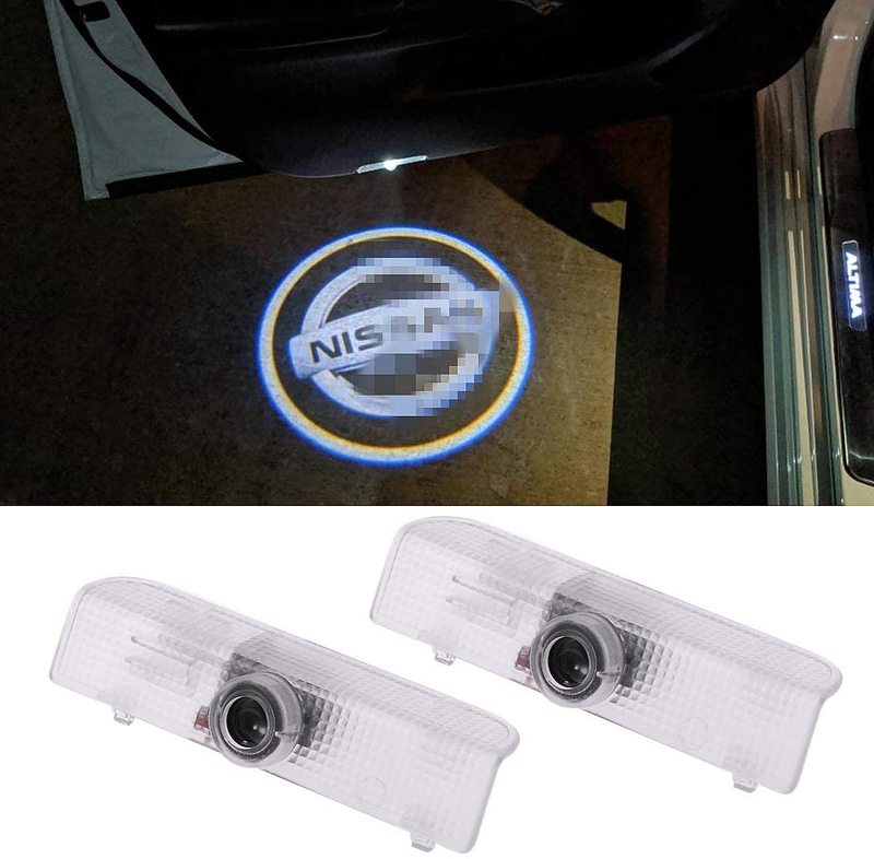 Car Door Lights Projector Shadow Ghost Lights 환영 Nissan Altima/Armada를위한 엠블럼 램프