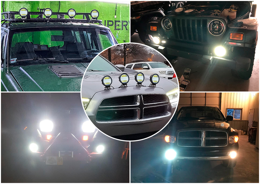 4 인치 LED 작업 조명 72W 4 