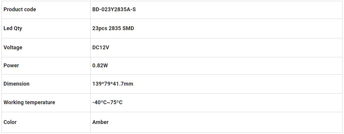 닷지 택시 마커 조명 BD-023Y2835A-S