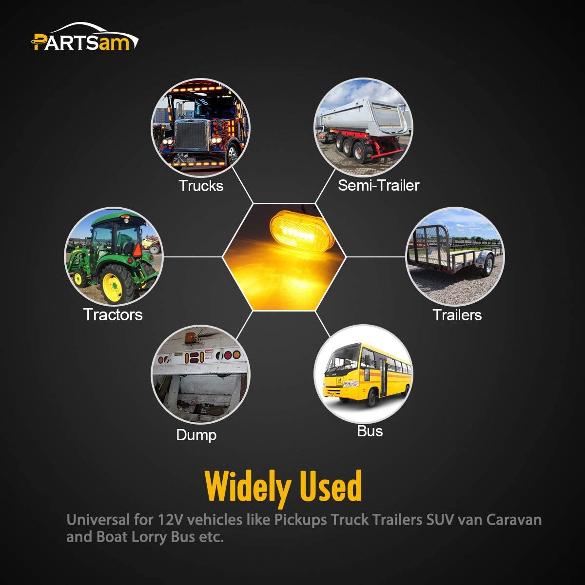 Led 자동차 트럭 전구, 방수 LED 작업 조명, 사각형 방수 LED 작업 조명, 파란색 인테리어 LED 자동차 전구, 3/4 인치 LED 사이드 마커 라이트 터크 라이트