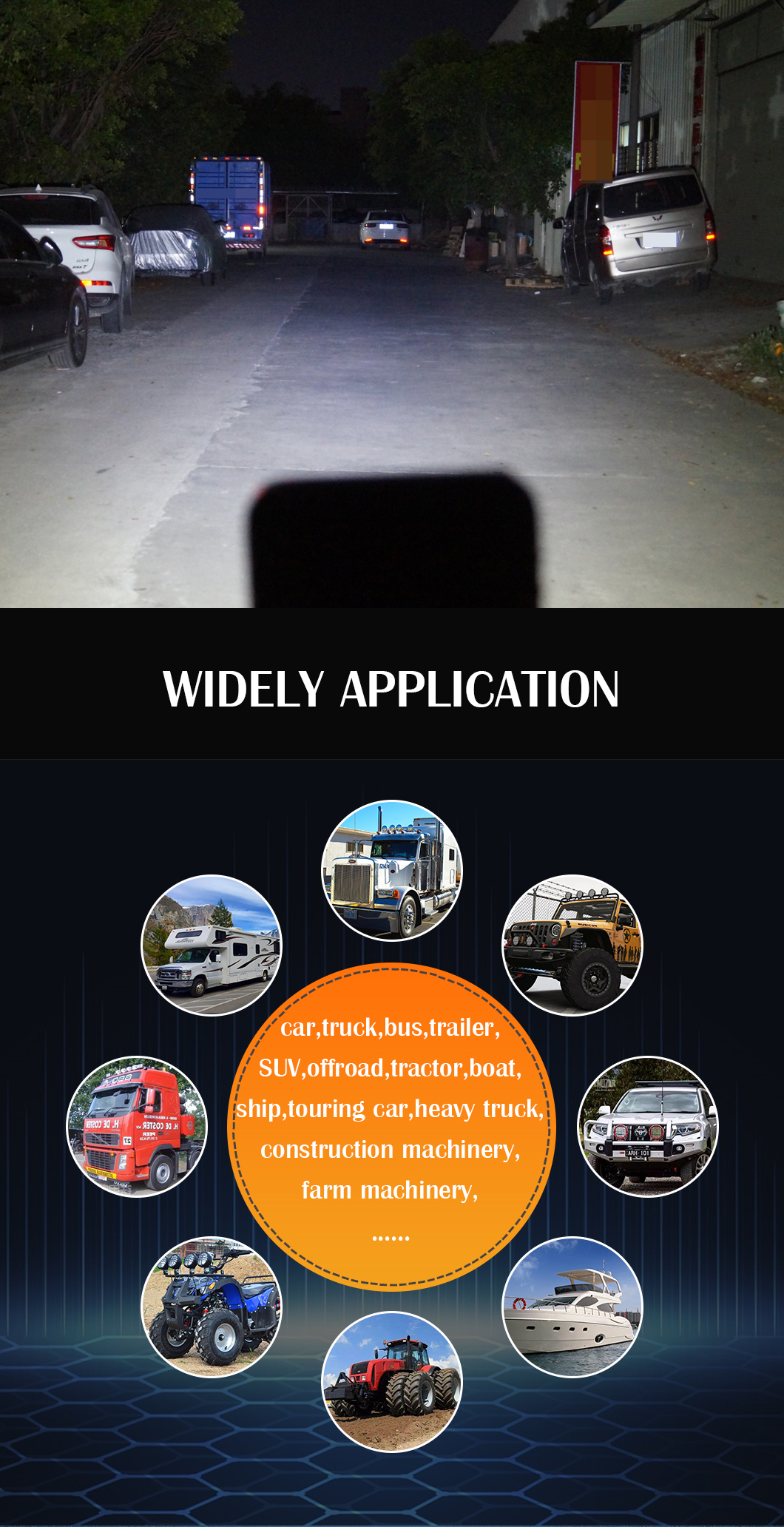 자동차 48W*2 트럭 용 LED 제곱 작업 조명