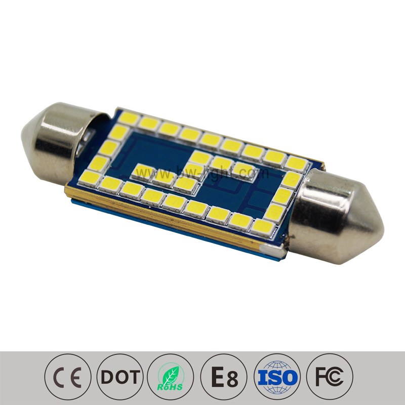 41MM 밝은 자동 조명 LED 자동차 인테리어 전구