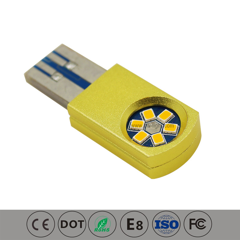 맞춤형 T10 노란색 표시등 표시기 전구등