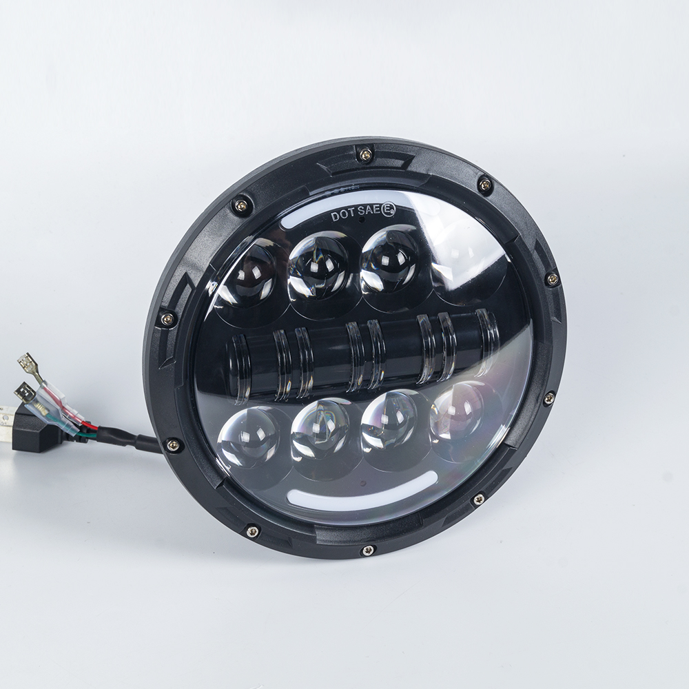 7 "Jeep Wrangler DRL High Low Beam Work Light의 LED 헤드 라이트