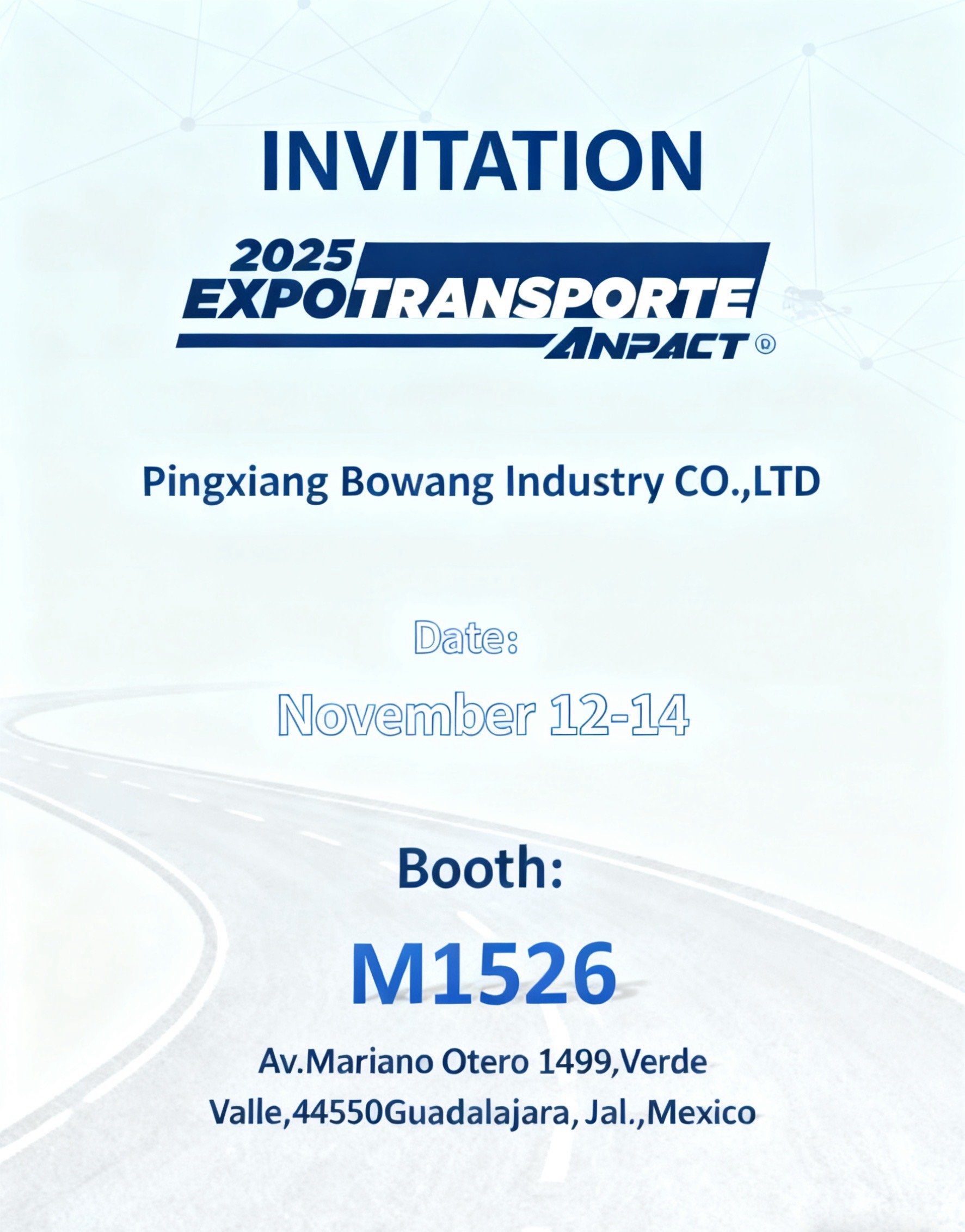Pingxiang Bowang Industry는 EXPOTRANSPORTE ANPACT 2025에서 라틴 아메리카의 대형 차량 부문을 조명합니다(부스 M1526, 과달라하라)