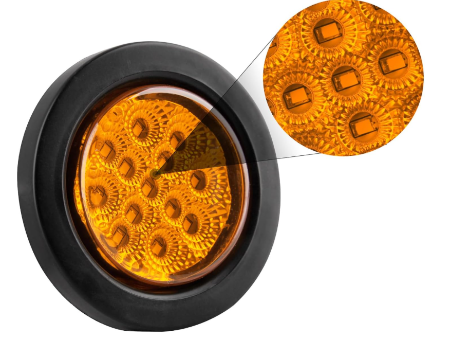 2.5" 원형 LED 측면 마커 조명 원형 트레일러 트럭 조명