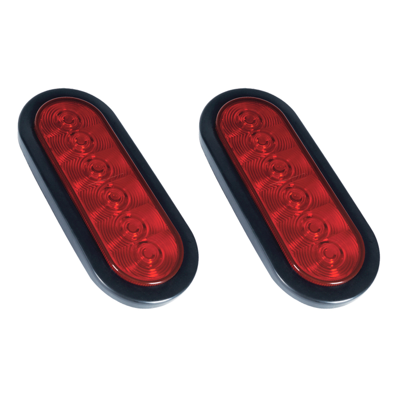 빨간색 LED 6"인치 타원형 테일 라이트