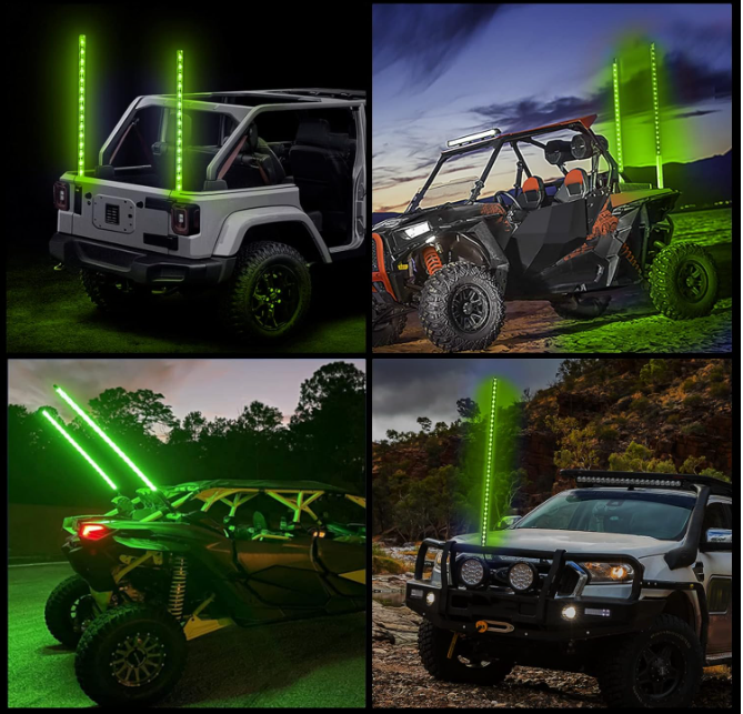 LED 채찍 조명: 오프로드 매니아를 위한 진정한 가치를 밝혀주는 7가지 일반적인 신화 폭로, 채찍 조명을 쫓는 앱 제어, 방수 LED 조명 채찍, 스프링 베이스가 있는 채찍 조명, UTV ATV용 채찍 조명, 앱 및 원격 제어가 가능한 채찍 조명