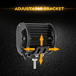 LED 4 인치 정사각형 120W 작업 조명 