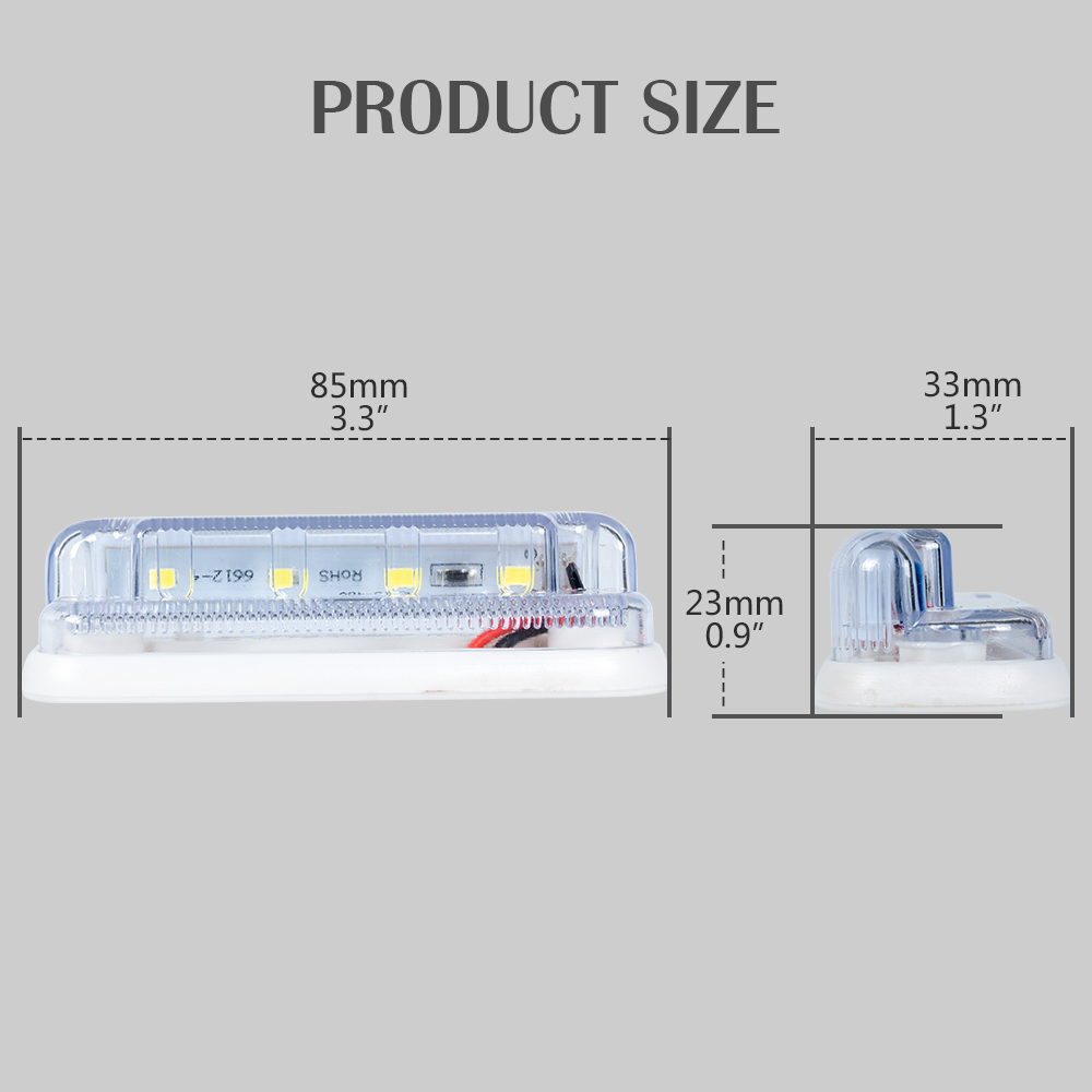 4 인치 LED 트럭 표시기가있는 마커 조명