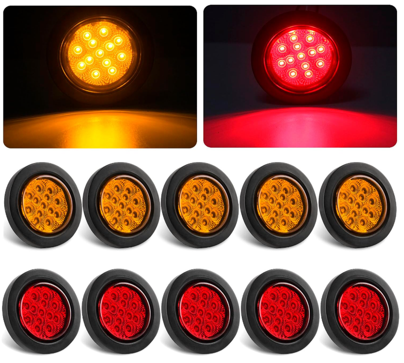 2.5" 원형 LED 측면 마커 조명 원형 트레일러 트럭 조명
