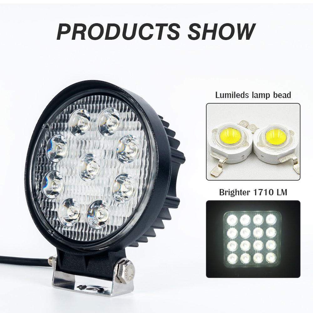 27W 4 인치 자동차 지붕 LED 작업 조명