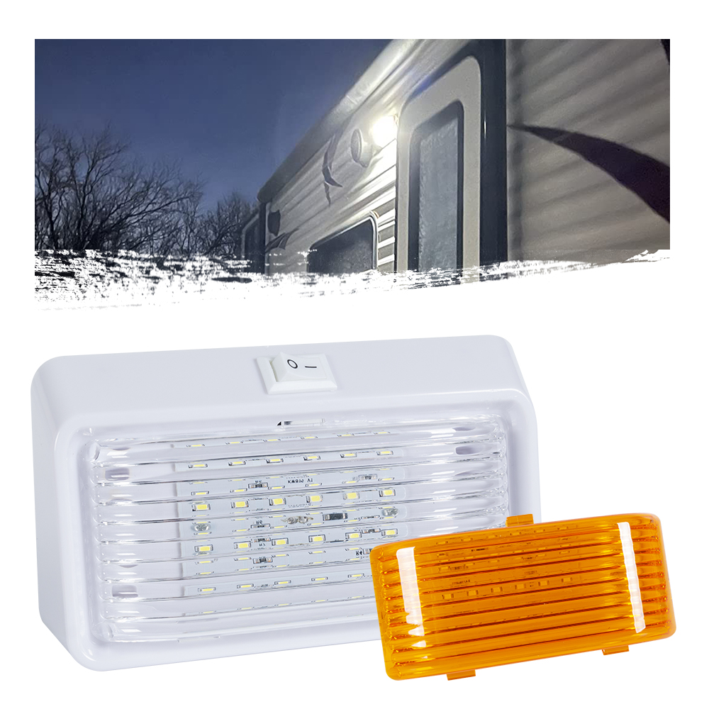 12V 직사각형 RV 차양 조명 