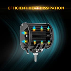 LED 4 인치 정사각형 120W 작업 조명 